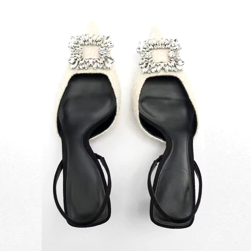 2024 New Fashion High Heel Sandals Design High-Heeled Diamond Female Sandals